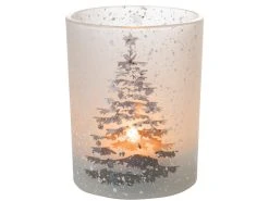 Coupon 😉 Kerzenglas Baumdekor "Silber" - 10/12,5 cm in weiß ❤️