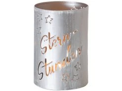 Bester Verkauf 👍 Laterne Sternstunden "Silber" - 10/15 cm in silberfarben 💯