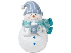 Rabatt 🧨 Schneemann mit Tasse "Silber" - 25 cm in weiß 🌟