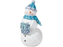 Großhandel 🛒 Schneemann mit Paket "Silber" - 36 cm in weiß ✨