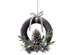 Coupon ✔️ Kranz mit Silberzapfen "Silber" - D31 cm in grün ❤️