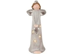 Budget 🧨 LED-Engel "Silber" - 47 cm in grau 😍