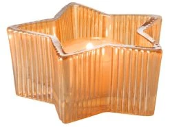 Rabatt 💯 Teelichtglas Sternform "Natur" - 8/4 cm in braun 💯