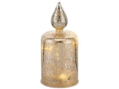 Billig 🎉 Casa Nova LED-Glaskerze "Natur" - 8/17 cm in silberfarben 👏