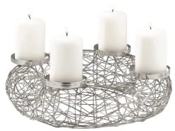 Budget 🔥 Casa Nova Adventkranz "Silber" - 40/10 cm in silberfarben 🔥