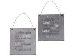 Aktion ❤️ Schild Island "Silber" - 17/17 cm in grau 🥰