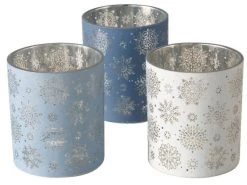 Budget ⌛ Windlicht Flake "Silber" - 8/7 cm in mehrfarbig 😉