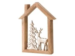 Aktion ⌛ Dekohaus "Natur" - 21/26/3,5 cm in silberfarben ✔️