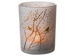 Budget 🧨 Kerzenglas mit Ästen "Natur"- 10/12,5 cm in beige ✔️