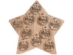 Aktion 🔔 Dekohänger mit Schrift "Natur" - D10 cm in braun 😀