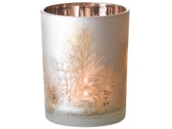 Bestpreis ✔️ Kerzenglas mit Ästen "Natur"- 10/12,5 cm in weiß 🎉