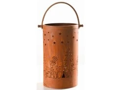 Auslauf 🤩 Laterne Walddekor "Natur" - 20/36 cm in braun 🎁