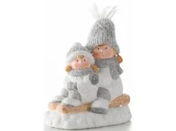 Brandneu 🔥 Kinder auf Schlitten "Natur" - 13/13/8,5 cm in weiß ⌛