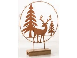 Auslauf ❤️ Metalldeko LED Rusty "Natur" - 30/38,5 cm in braun 🎉