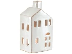 Großhandel ⭐ Teelichthalter Haus "Natur" - 7,2/13,4/5,7 cm in grau ⌛