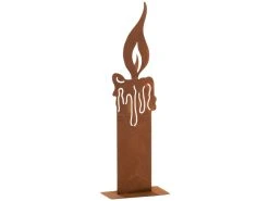 Schlussverkauf 🌟 Dekokerze Flamo "Natur" - 7/30/14 cm in braun ⭐