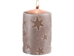 Billig ✔️ Stumpenkerze "Natur" - 6,5/10 cm in braun 🛒