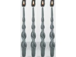 Am billigsten 👍 Spitzkerze gedreht mit Struktur "Natur" - 2,2/28 cm in grün 🥰