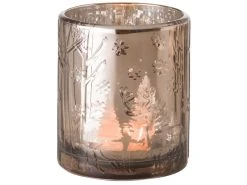 Budget ⭐ Kerzenglas Rentier "Natur" - 8,5/10 cm in braun 😉