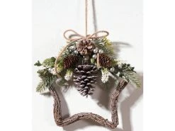 Aktion 🧨 Hänger Stern "Natur" - D29 cm in braun ⭐