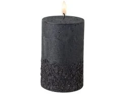Coupon 👍 Stumpenkerze "Black&White" - 11/7 cm in schwarz ❤️