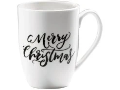 Auslauf ⌛ Casa Nova Kaffeebecher "Merry Xmas" in schwarz 👏