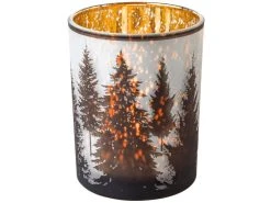 Brandneu 😀 Kerzenglas Wald "Black&White" - 7/8 cm in braun 🔥