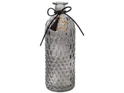 Schlussverkauf ⌛ Dekoflasche Black&White" - 7/20 cm in dunkelgrau 👏