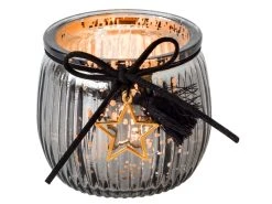 Neu 😍 Kerzenglas "Black&White" - 7/7,5 cm in grau ⭐