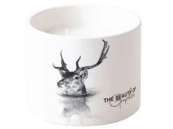 Brandneu ⌛ Kerze im Keramiktopf "Black&White" - 10/8 cm in weiß 😍