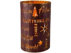 Blitzangebot 😍 Laterne mit Schriften "Klassik" - 13/20 cm in goldfarben 🎉