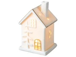 Brandneu ⌛ LED-Dekohaus "Klassik" - 8,3/12,9/7,2 cm in weiß 😉