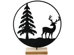 Billig ✔️ Metalldeko "Black&White" - 20/22 cm in schwarz 🥰