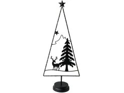 Auslauf 🤩 Metallbaum LED "Black&White" - 27/64 cm in schwarz ⌛