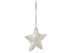 Großhandel ✔️ Hänger Stern "Black&White" - D12 cm in weiß ⭐