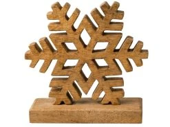 Auslauf 💯 Schneeflocke "Black&White" - 20/20 cm in braun 🧨