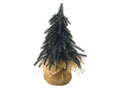 Am billigsten 👏 Minibaum im Jutesack "Black&White" - 20 cm in schwarz 🧨