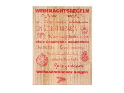 Brandneu ✔️ Schild Weihnachtsregeln "Tradition" - 40/30 cm in braun 🔥