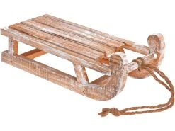 Schlussverkauf 🎁 Dekoschlitten "Natur" - 14/11/30 cm in weiß 🥰