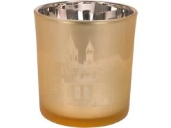 Bestpreis ✔️ Teelichtglas "Klassik" - 7/8 cm in goldfarben ❤️