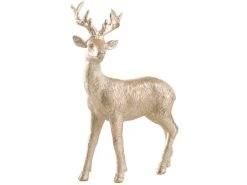 Großhandel 😀 Rentier Stehend "Klassik" - 15,5/21,5/7,5 cm in goldfarben 🧨