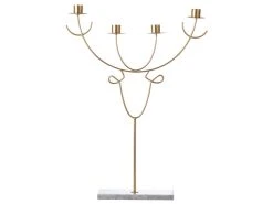 Bester Verkauf 😍 Adventkerzenhalter Rentier "Klassik" - 38/51 cm in goldfarben 🎁