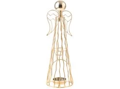 Bester Verkauf 🎉 Teelichthalter Engel "Klassik" - 8,3/25,2 cm in goldfarben 🎁