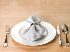 Angebote 🧨 Decore Stoffserviette Shine - 45x45 cm in silberfarben ✔️