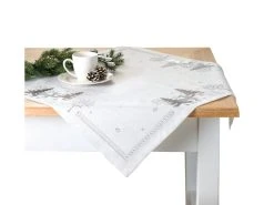 Brandneu 😀 Decore Tischdecke X-Mas Hirsch - 82x82 cm in silberfarben ✨ -Weihnachtsdeki Verkaufe 6919640 0643035 2 24901119