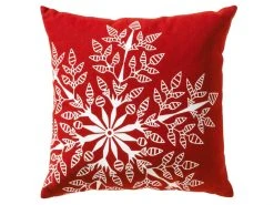 Auslauf 🎉 Le Chateau Zierkissen Tradition Flocke - 45x45 cm in rot 🥰