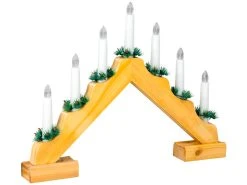 Beste Bewertungen von ✨ LED-Lichterbogen mit 7 Kerzen - 42,4/32/4,5 cm in braun ✨