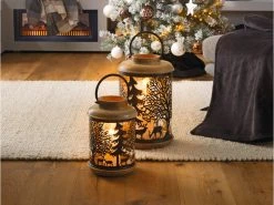 Bester Verkauf ✨ Laterne "Black & White" - 20/30 cm in braun 🧨 -Weihnachtsdeki Verkaufe 6930103 0646836 1 24849492