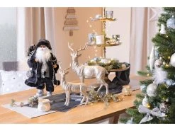 Auslauf 🌟 Weihnachtsmann "Silber" - 45 cm in schwarz 🧨 -Weihnachtsdeki Verkaufe 6933622 0648439 24849963