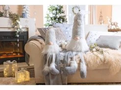 Brandneu 😍 Wichtel "Silber" - 74 cm in weiß 🔔 -Weihnachtsdeki Verkaufe 6933623 0648440 1 24850259